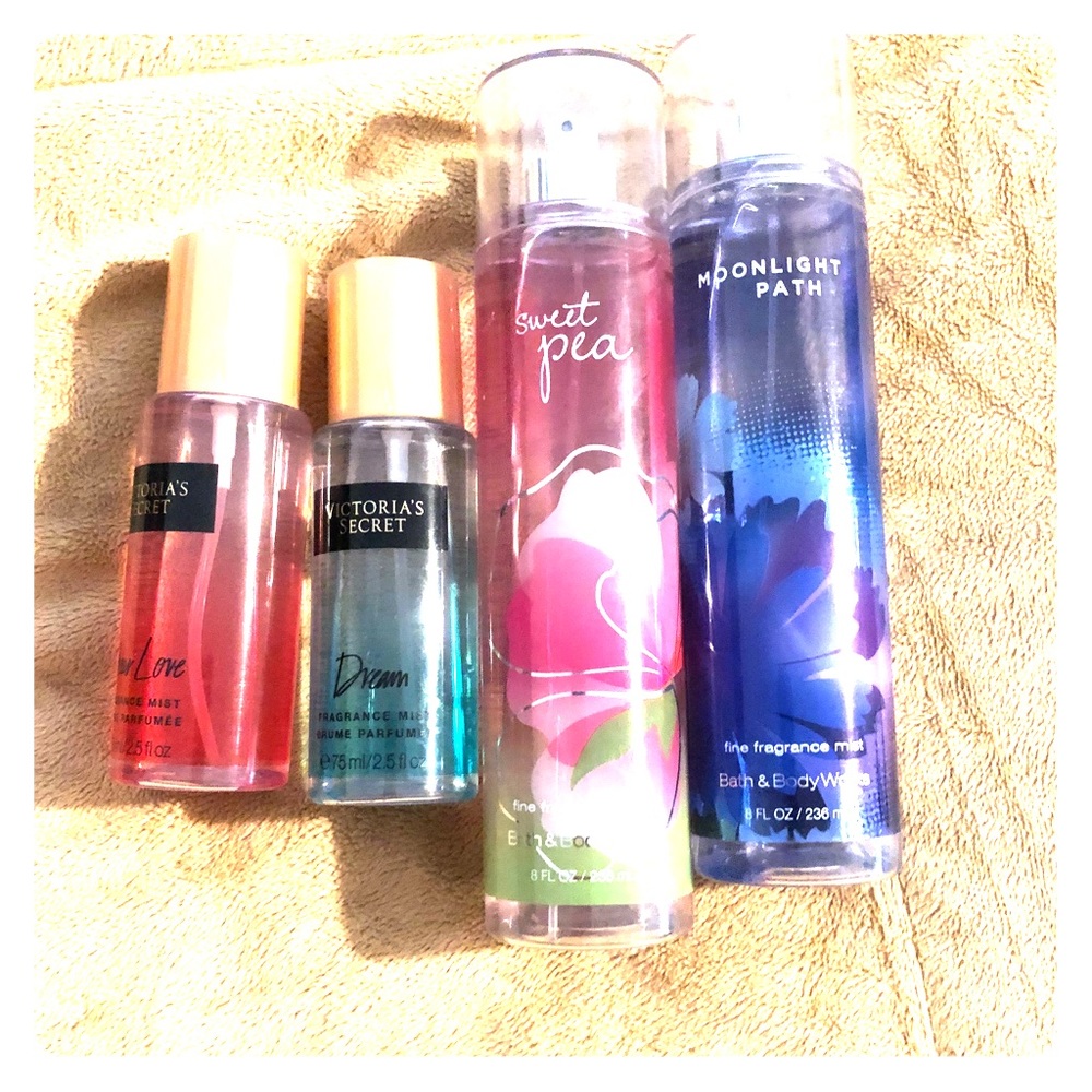 Assorted body spray perfume